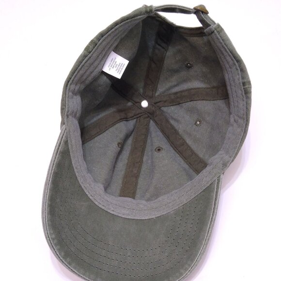 Time and Tru Baseball Cap Unisex Adjustable Tri-Glide Washed Olive Grn Fit Most - Picture 6 of 10